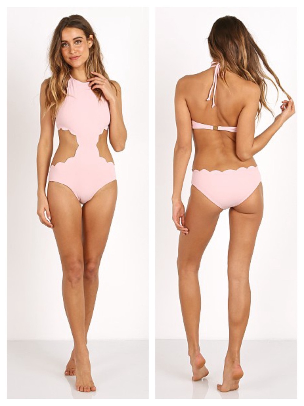Marysia Swim Mott Cutout Maillot Monokini Rose/Tan Small Reversible